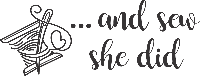 And Sew She Did
